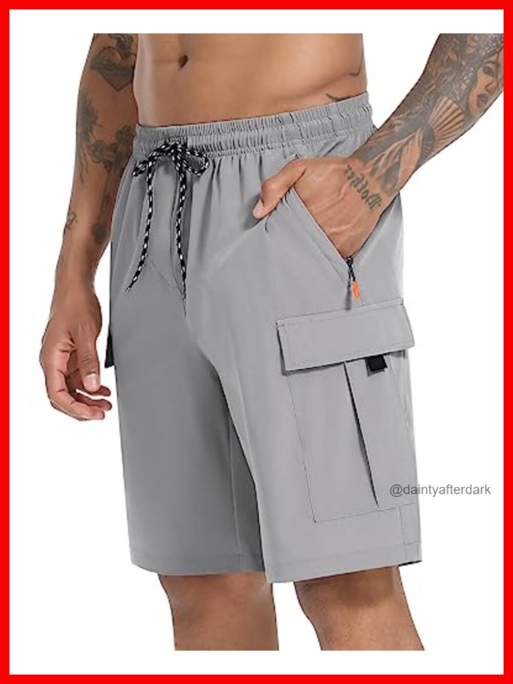Men's Quick Dry Lightweight Stretch Cargo Shorts 5 Pockets UPF 50+ Hiking